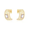 Brinco com Cristal Alexandrita Banhado a Ouro 18K
