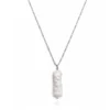 Colar Pilar com Pérolas Biwa Palito Naturais Banhado a Diamante
